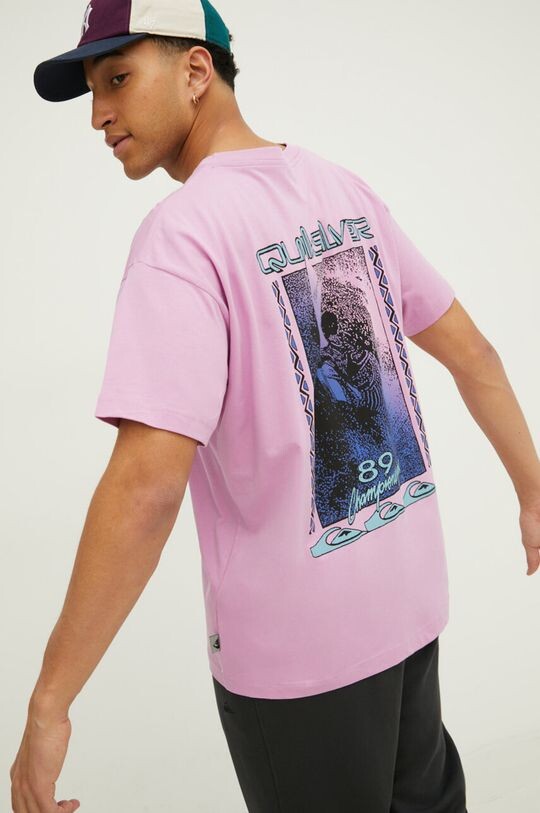 

Хлопковая футболка Quiksilver, фиолетовый