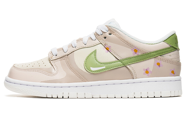 

Кроссовки для скейтбординга Dunk женские низкие Cherry Blossom Pink/white/green Nike