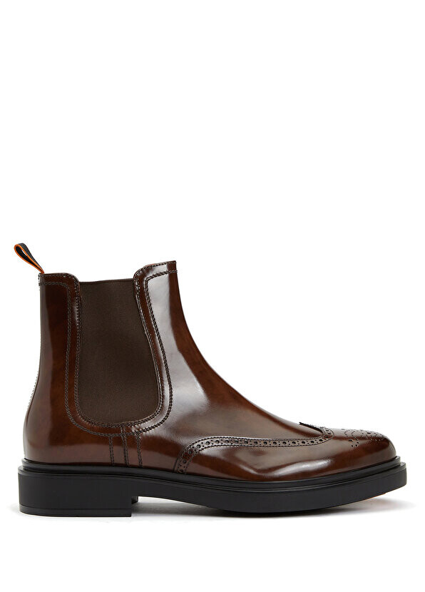

Темно-коричневые мужские кожаные ботинки Santoni