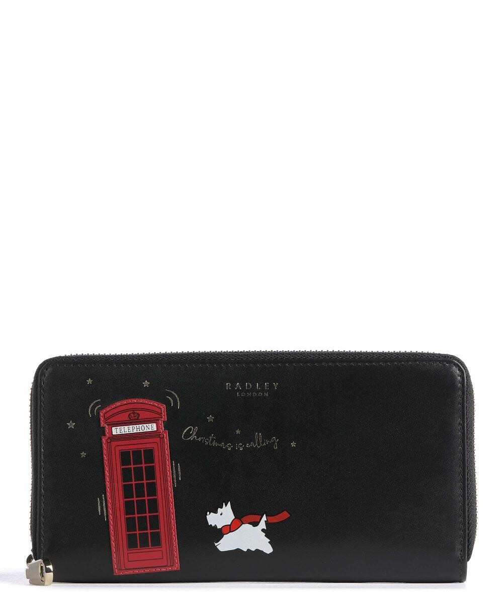 

Кошелек Christmas Is Calling из мелкозернистой яловой кожи Radley London, черный