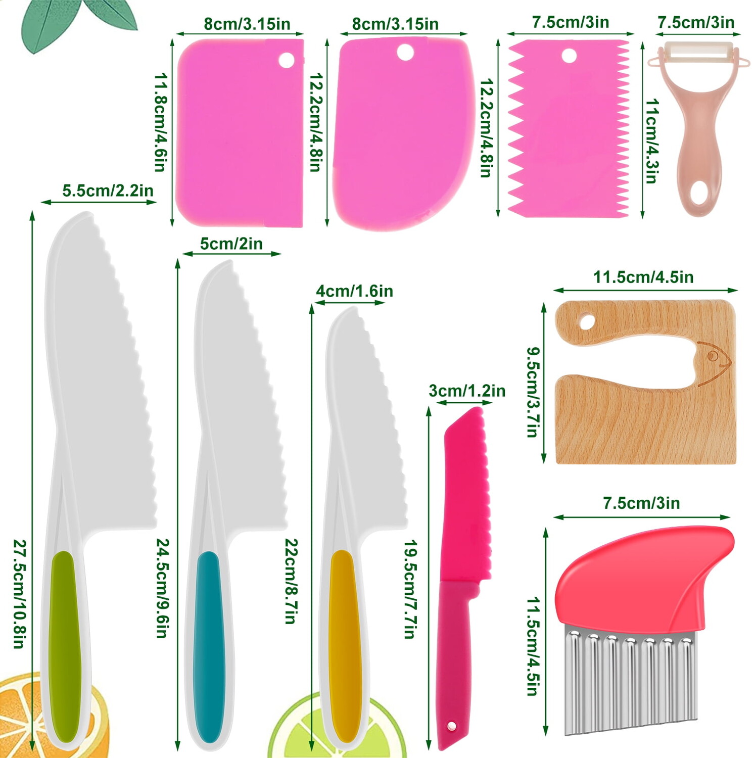

Набор детских кухонных ножей Hands Diy, 10 штук