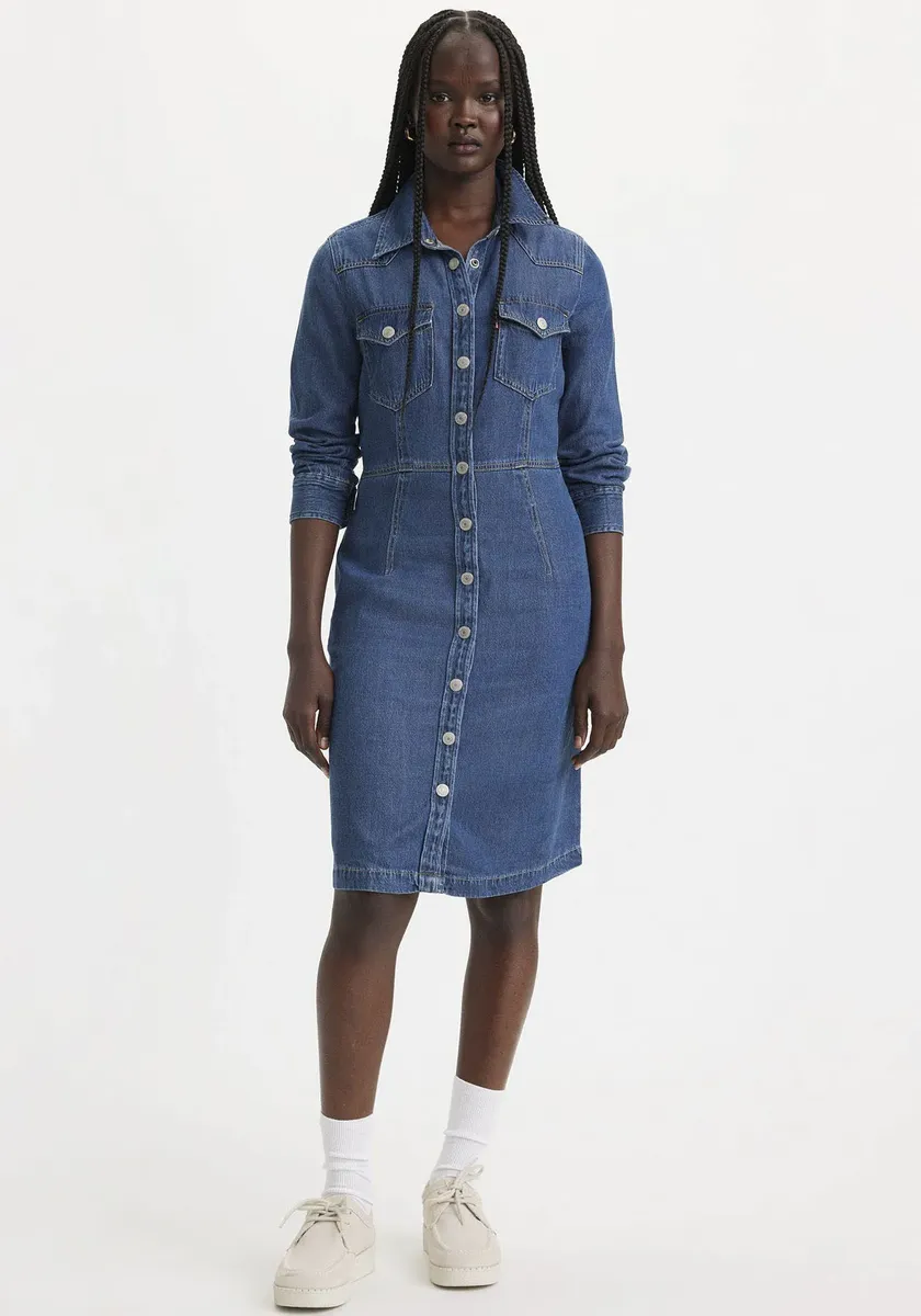 

Джинсовое платье Levi's "OTTO WESTERN DRESS", в классическом вестерн-стиле, синий