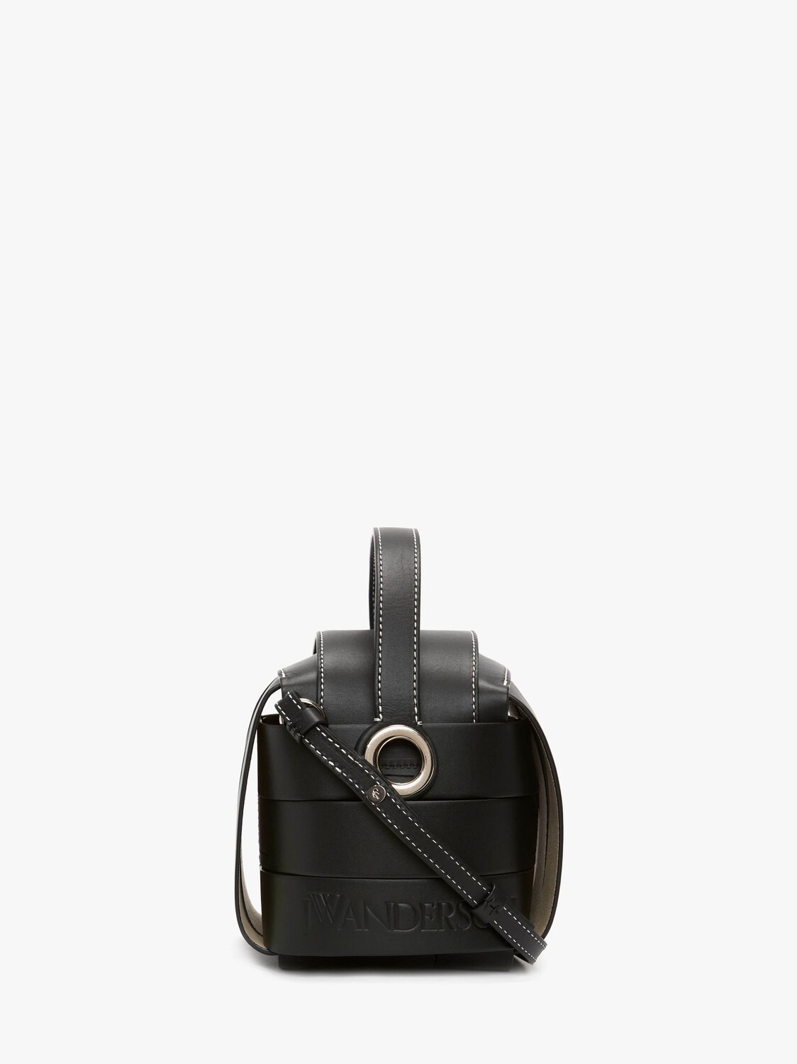 

Кожаная сумка JW Anderson через плечо, черный
