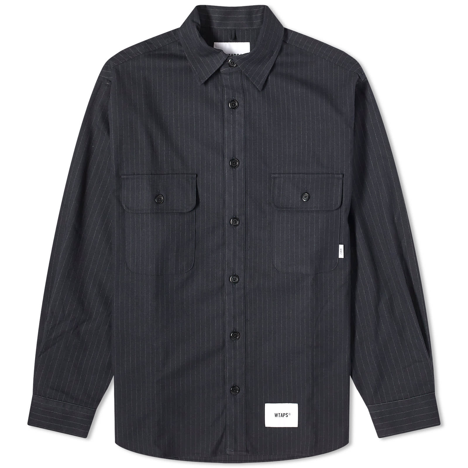 Куртка Wtaps 04 Pinstripe Shirt, темно-синий