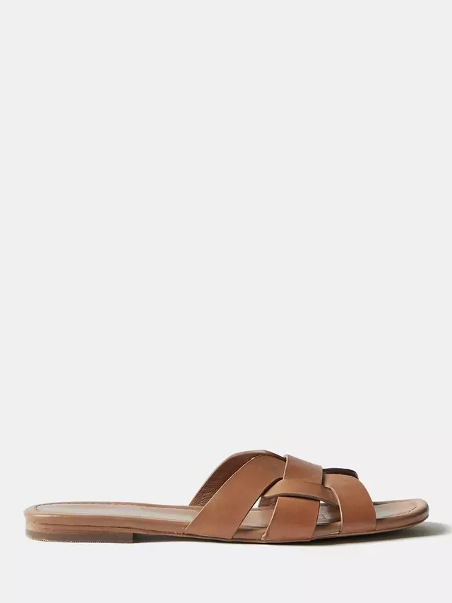 

Сандалии Mint Velvet Woven Flat, цвет brown/multi/brown
