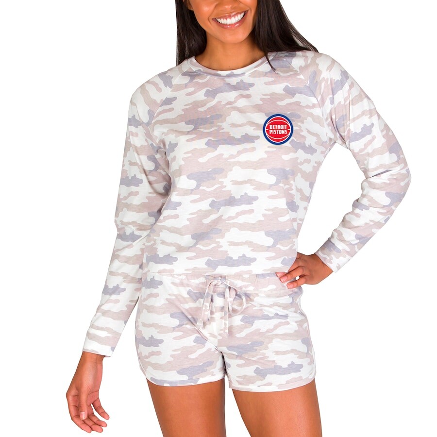 

Пижамный комплект Concepts Sport Detroit Pistons, камуфляж