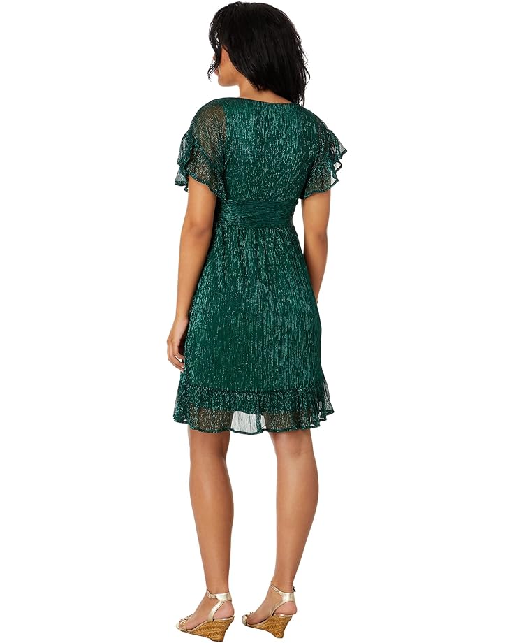 Платье Lilly Pulitzer Sinclare Short Sleeve Dress, цвет Evergreen Metallic Knit Crinkle