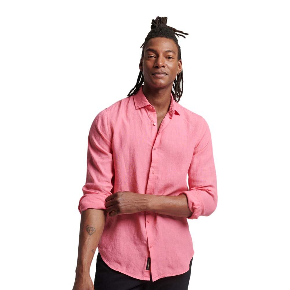 

Рубашка Superdry Studios Casual Linen, розовый