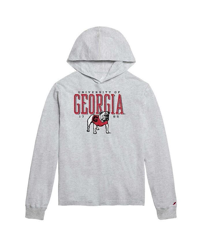 

Мужская футболка Ash с капюшоном и длинными рукавами Georgia Bulldogs Team Stack Tumble League Collegiate Wear, серый