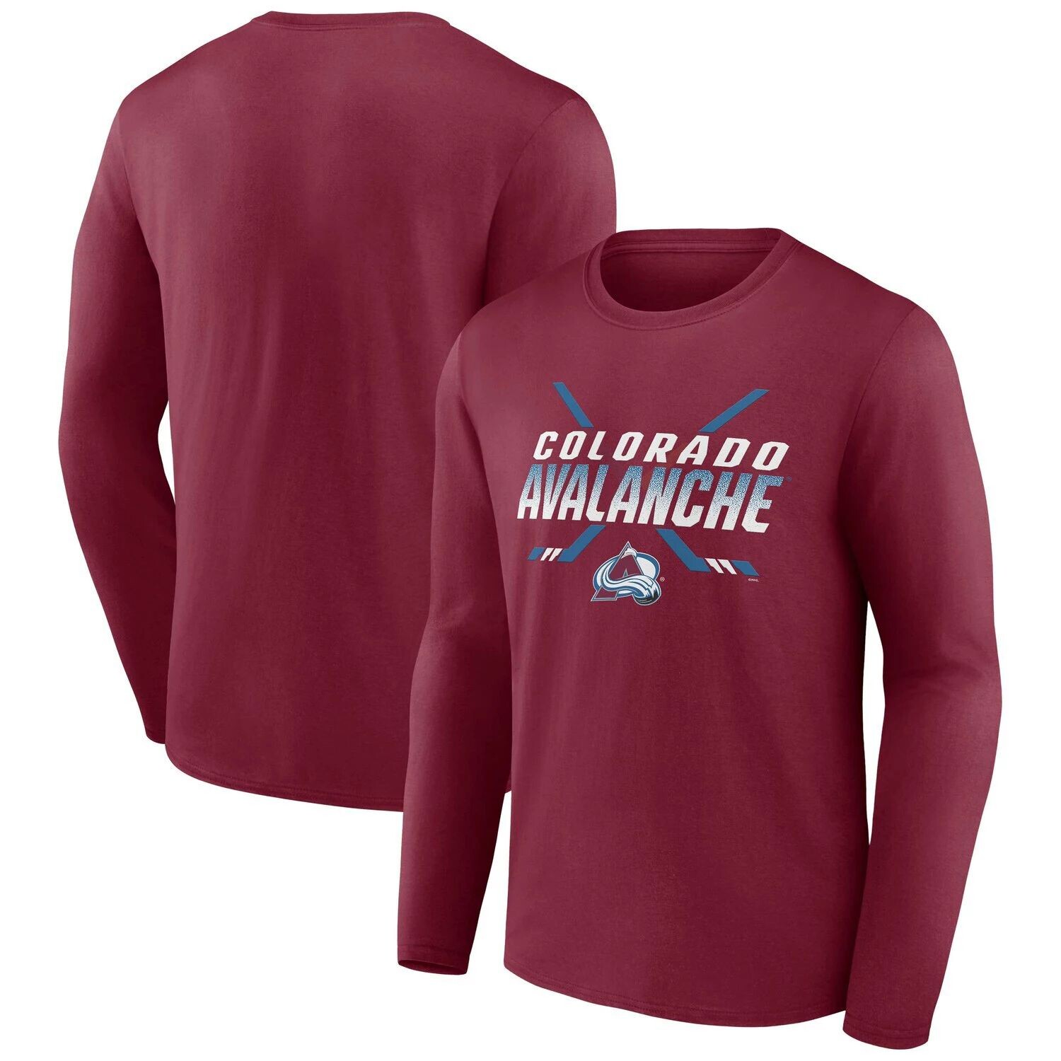 

Мужская фирменная бордовая футболка Colorado Avalanche Covert с длинным рукавом Fanatics, Красный
