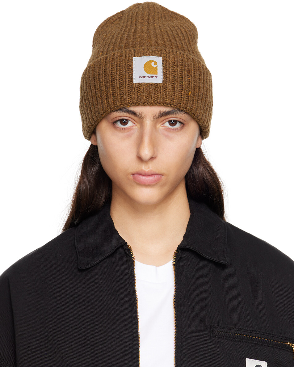 

Коричневая англистическая шапка Carhartt Work In Progress