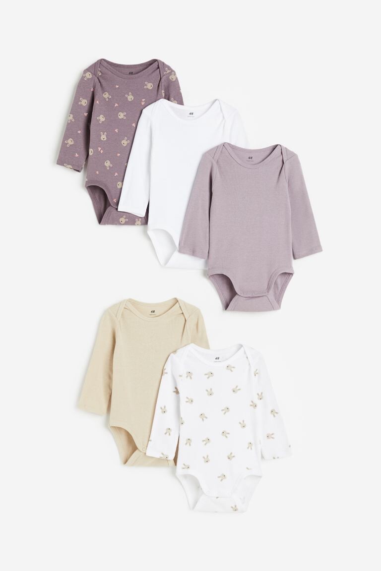 

Набор из 5 боди с длинными рукавами H&M
