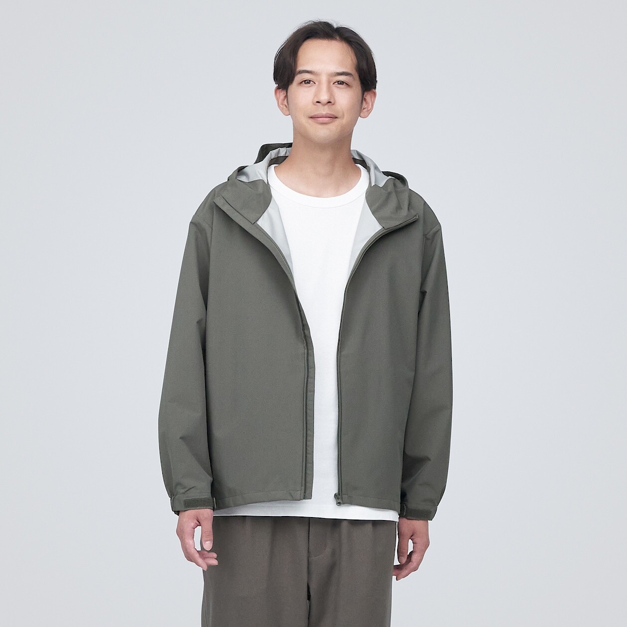 

Водоотталкивающая куртка с капюшоном MUJI, серый
