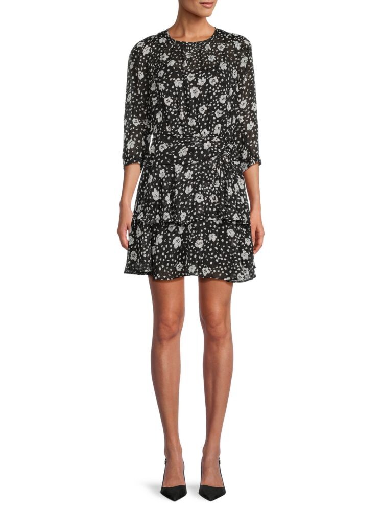 

Мини-платье с цветочным принтом Karl Lagerfeld Paris, цвет Black Soft White