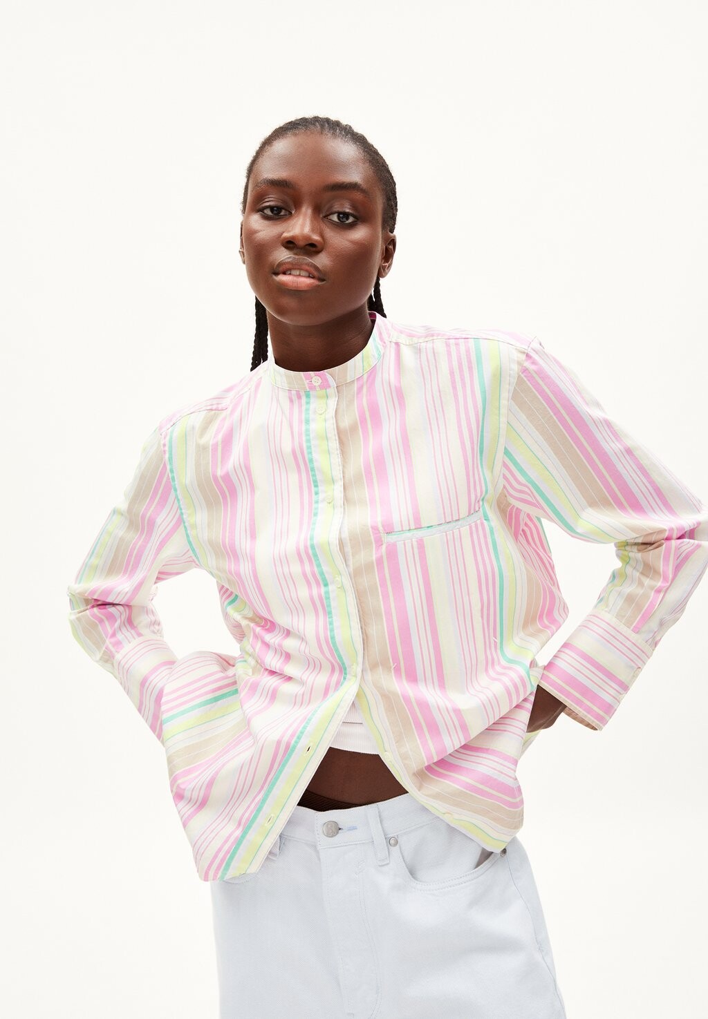 

Блузка-рубашка SENNAAMA STRIPES ARMEDANGELS, цвет white