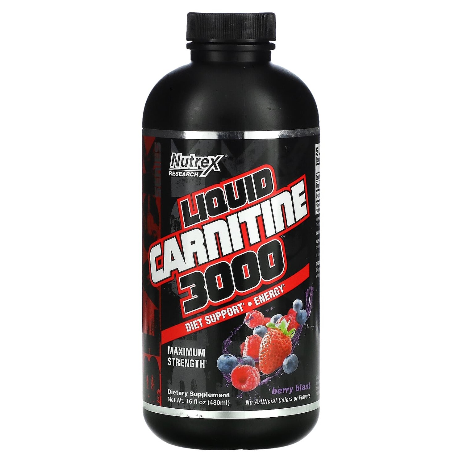 

Liquid Carnitine 3000, со вкусом ягод, 473 мл (16 жидких унций), Nutrex Research
