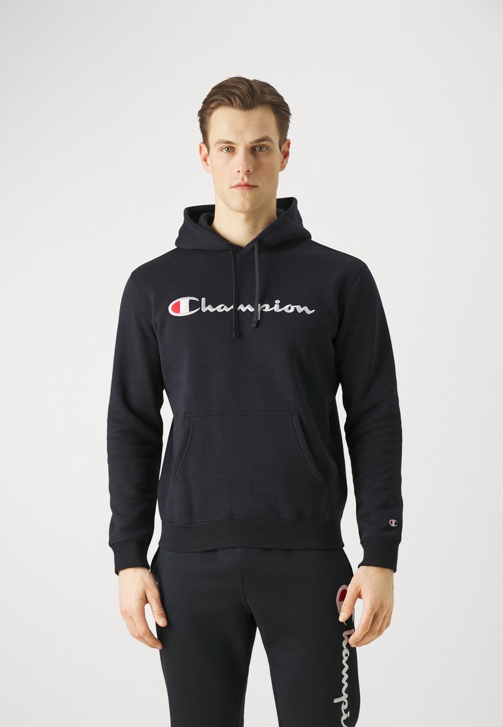 

Толстовка с капюшоном Icons Hooded Large Logo Champion, цвет dark blue