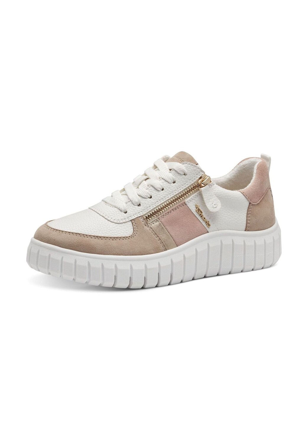 

Кроссовки из кожи/синтетики Tamaris, цвет Beige Rosa