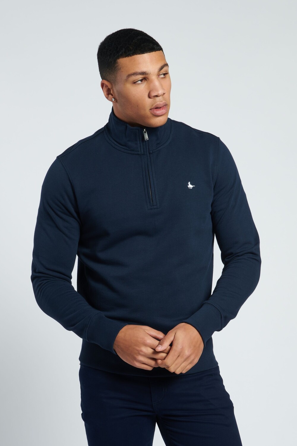 

Черный свитшот Barchester на молнии 1/4 Jack Wills, синий