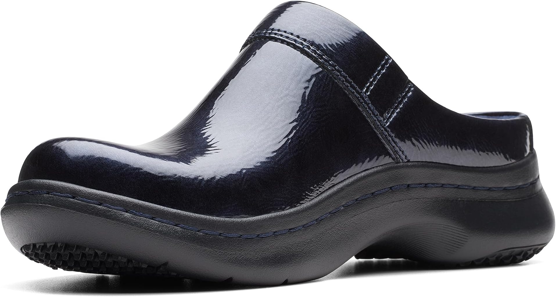 

Сабо ClarksPro Clog Clarks, цвет Navy Patent Leather