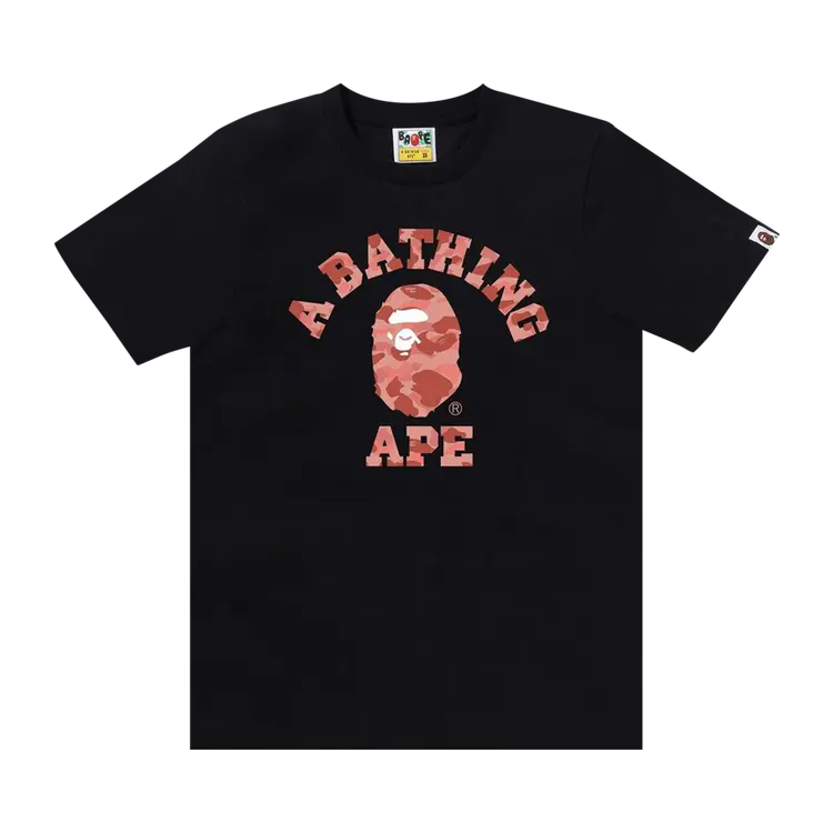 

Футболка BAPE 1st Camo College 'Black/Pink', черный