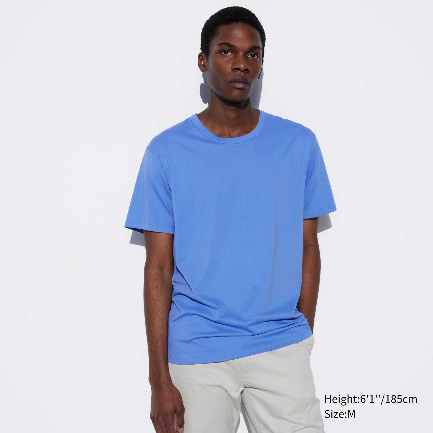 

Футболка хлопковая Uniqlo AIRism мужская, синий