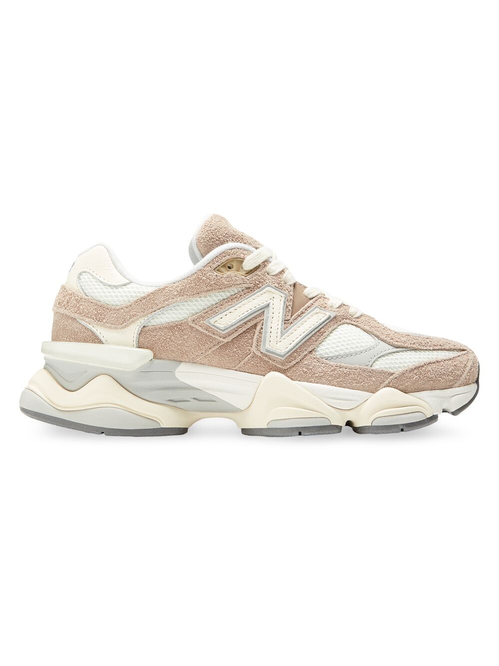 

Кроссовки 9060 из замши и сетки с логотипом New Balance, розовый