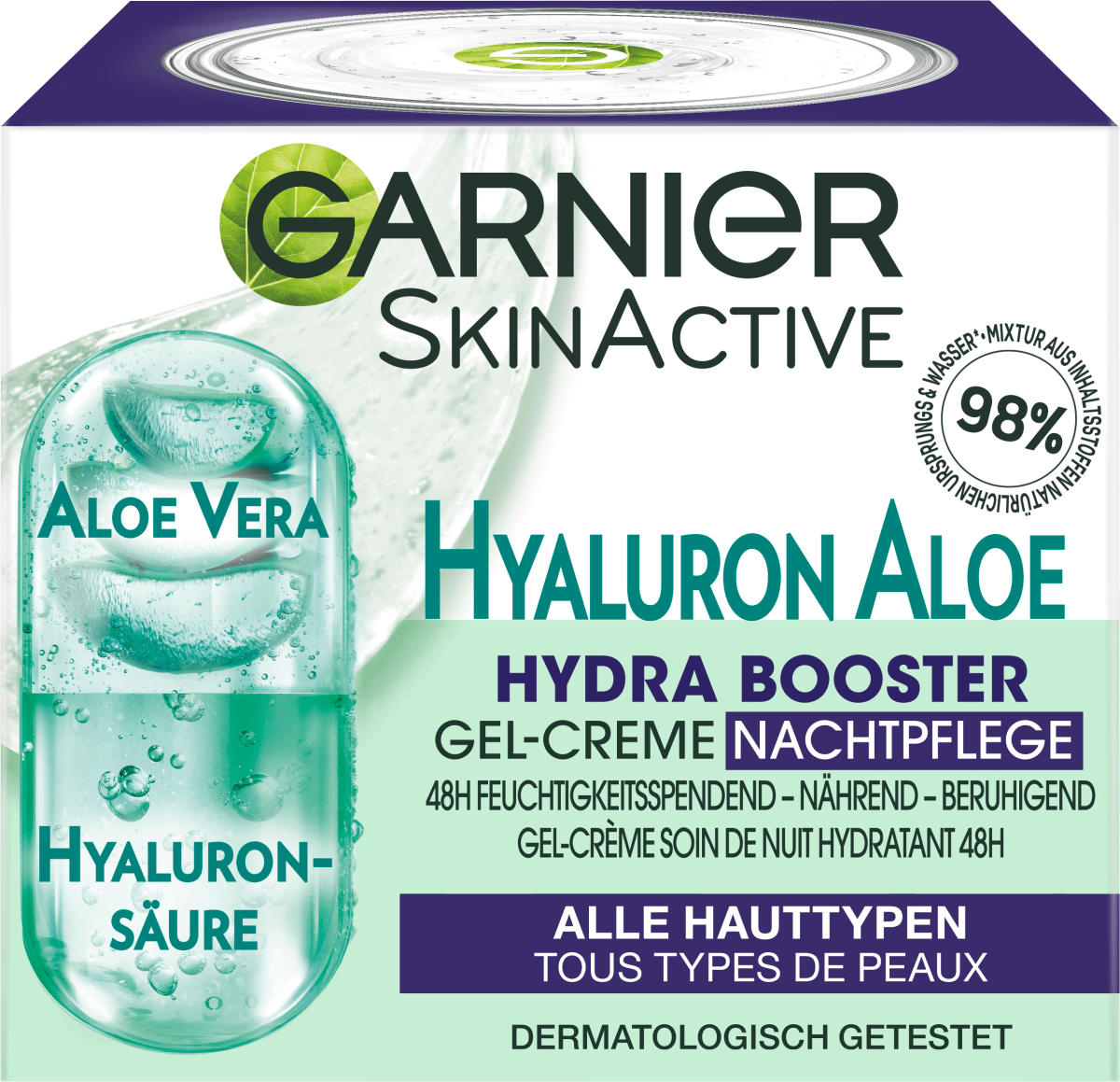 Ночной крем-гель Hyaluron Aloe Hydra Booster 50 мл Garnier