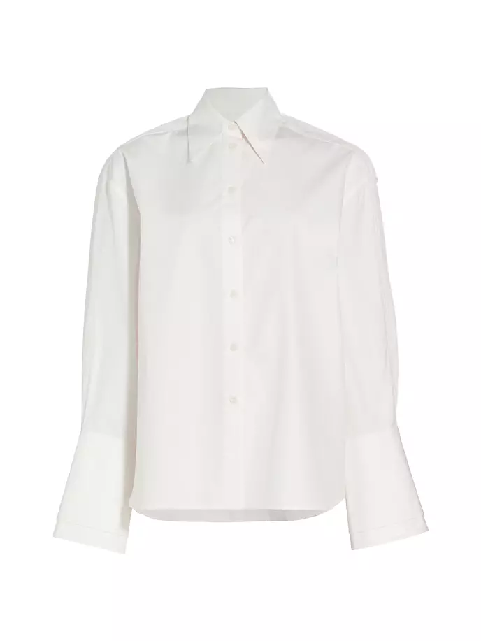 

Классическая рубашка с двойными манжетами Róhe, цвет off white