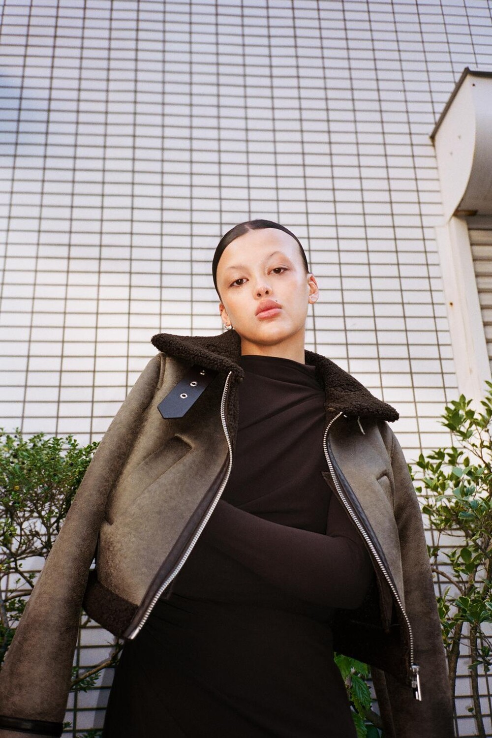 

Двусторонняя куртка ZARA, темно коричневый
