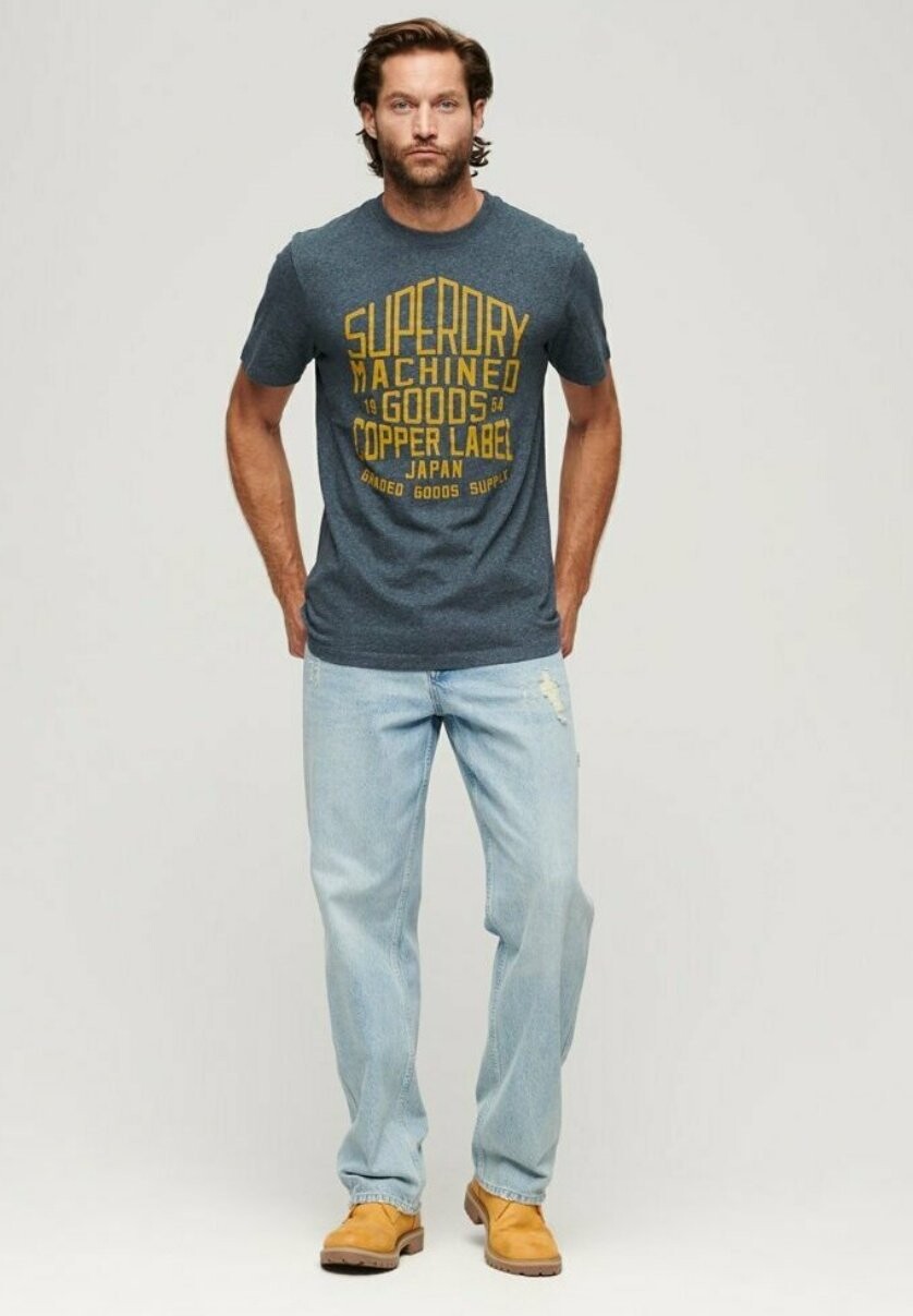 

Футболка с принтом COPPER LABEL WORKWEAR Superdry, синий