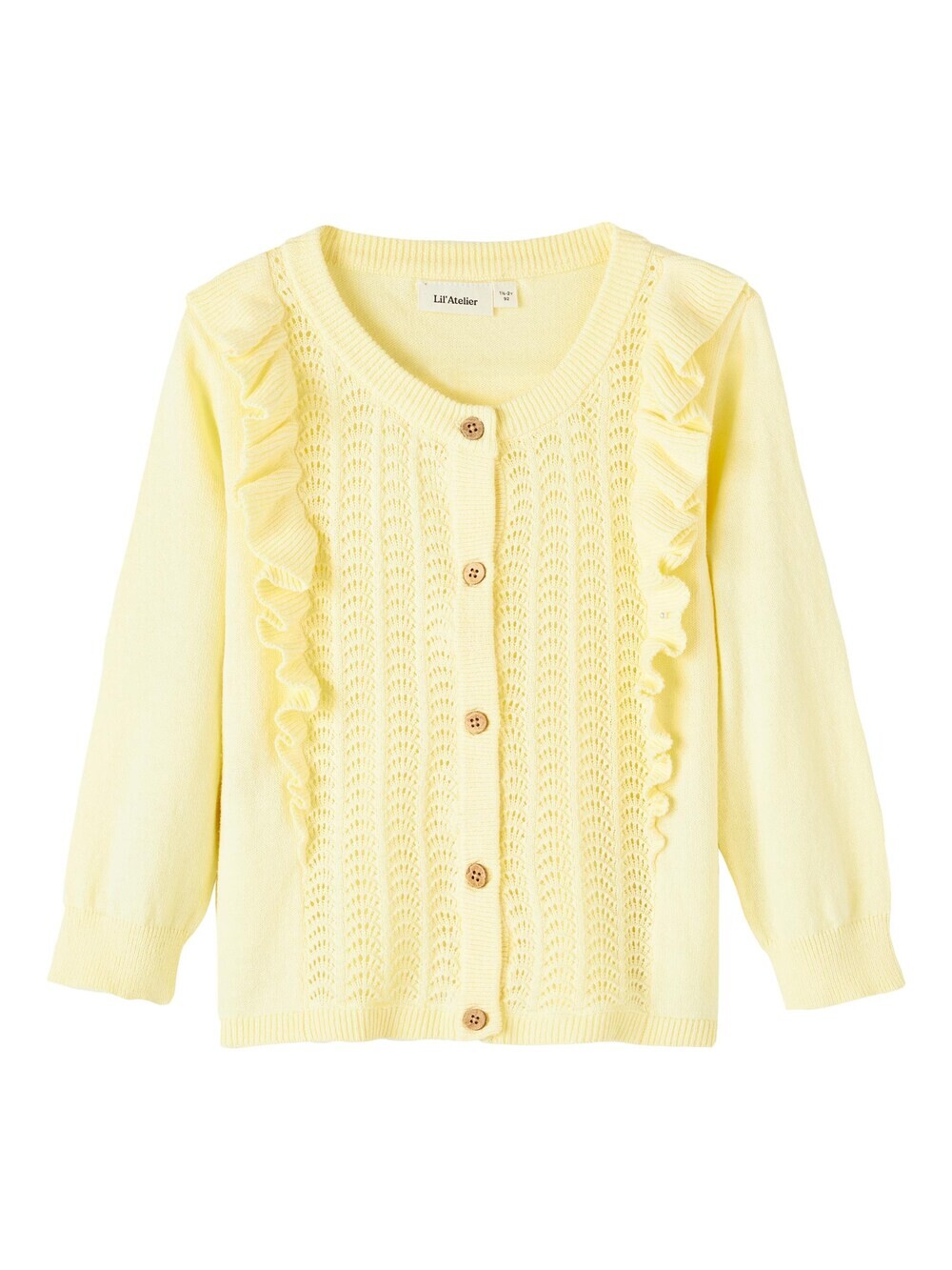 

Вязаный кардиган Lil Atelier Kids HIJA, желтый