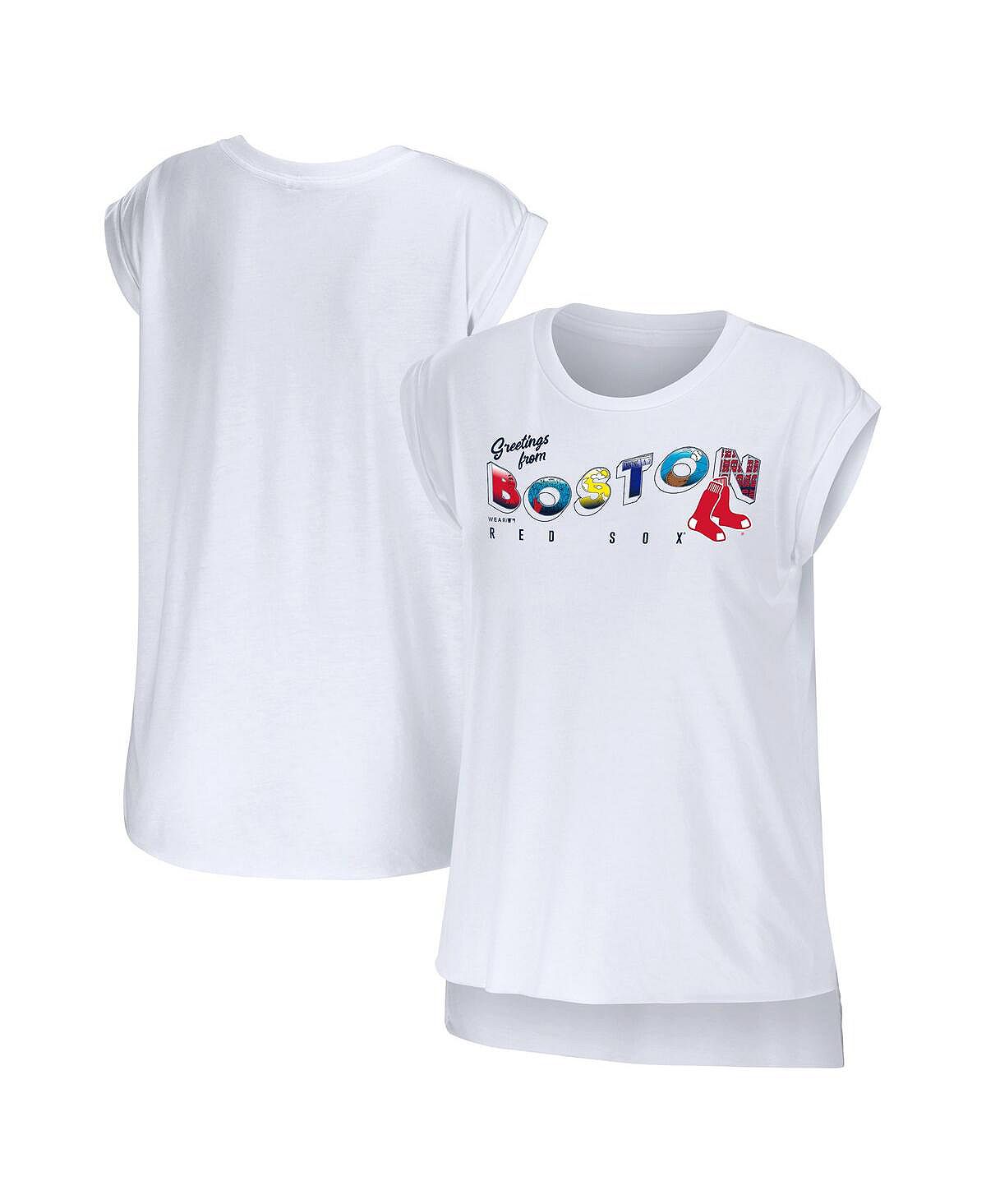 Женская белая футболка Boston Red Sox с поздравлением из футболки WEAR by Erin Andrews, белый erin snow футболка