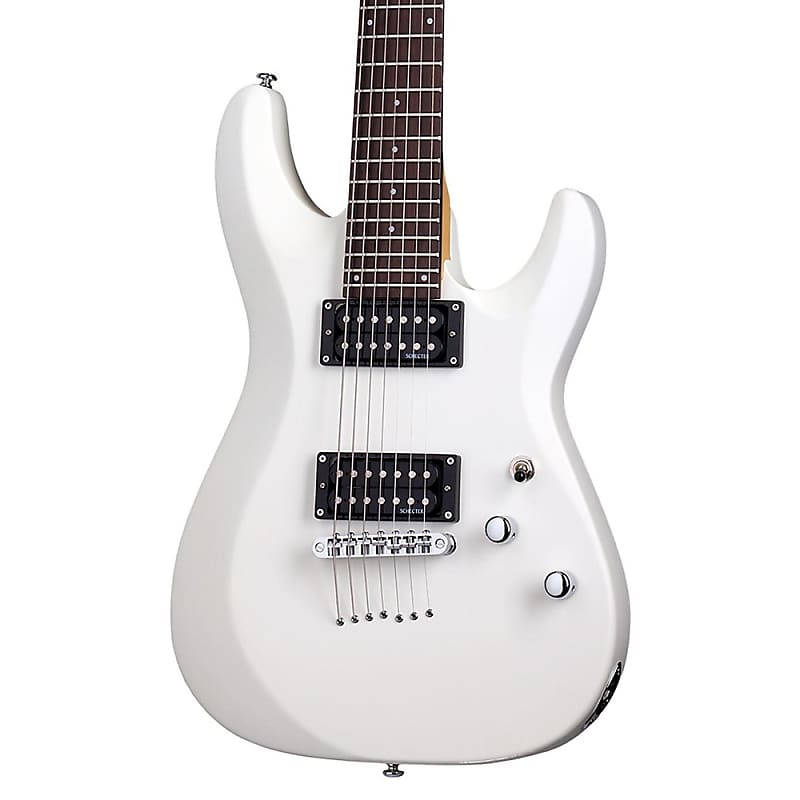 цена Электрогитара Schecter Guitar Research C-7 Deluxe Seven-String Electric Satin White