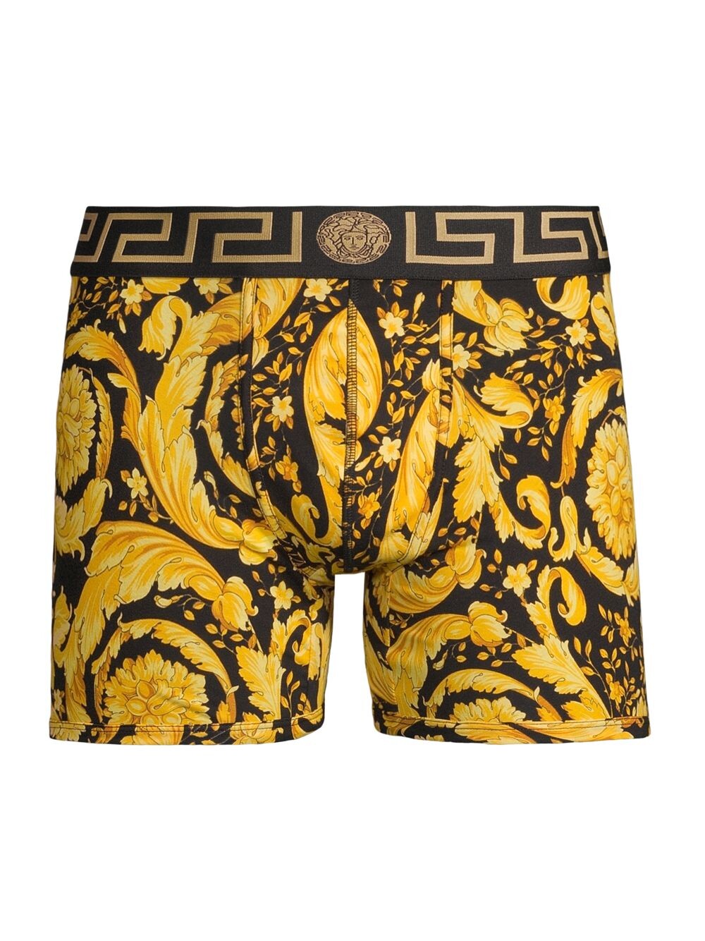 

Трусы-боксеры из эластичного хлопка с принтом Barocco Versace, черный