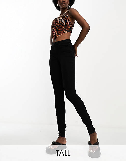 

Черные джинсы скинни средней посадки Vero Moda Tall