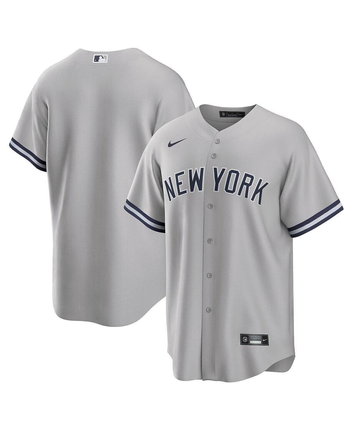 

Мужская серая футболка команды New York Yankees Road Replica Team Nike