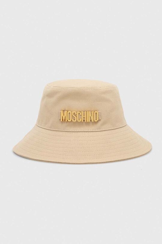 

Хлопковая шапка Moschino, бежевый