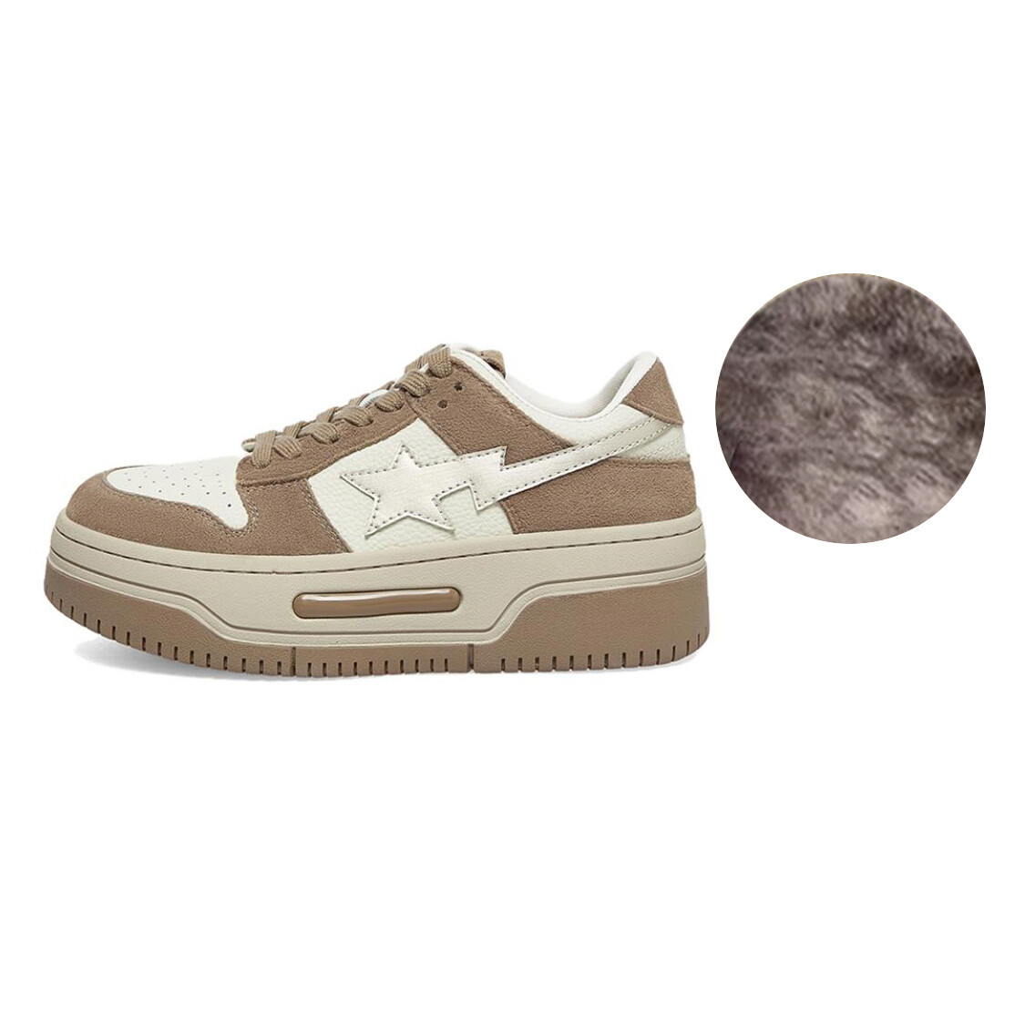 

Кеды, скейтборд обувь женская низкая Basto, цвет Khaki/white