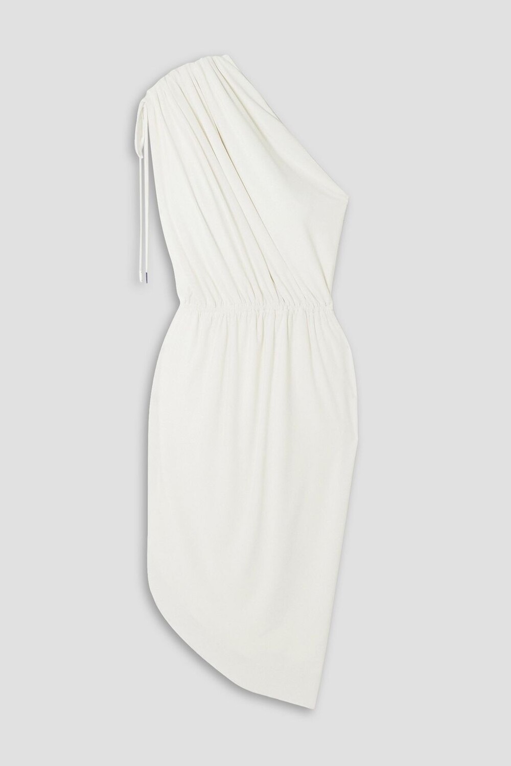 

Платье из джерси с драпировкой Bev на одно плечо HALSTON, белый