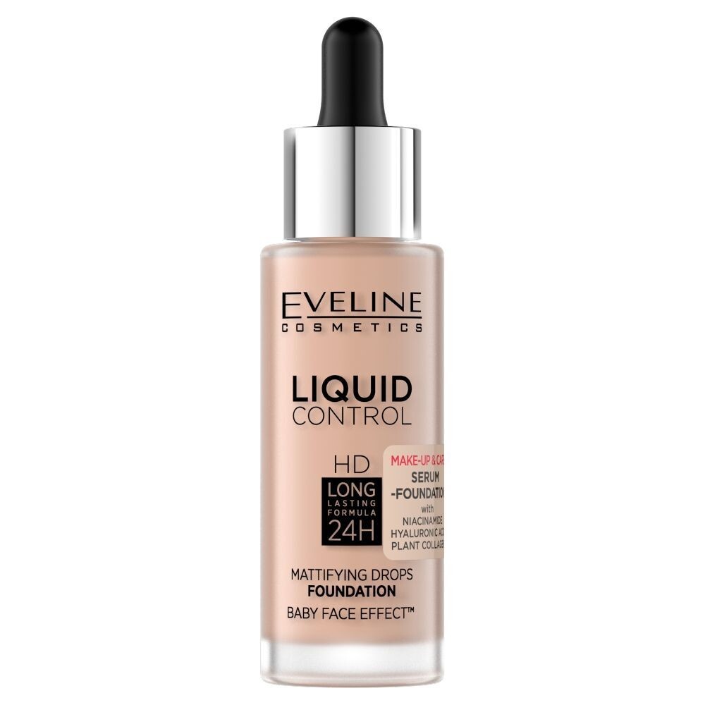 

Праймер для лица Eveline Liquid Control Niacynamid, 003 Ivory Beige
