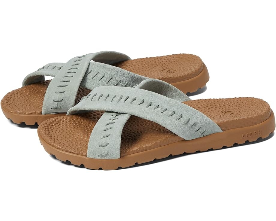 

Сандалии Acorn Addison Cross Slide + Bloom, цвет Desert Sage