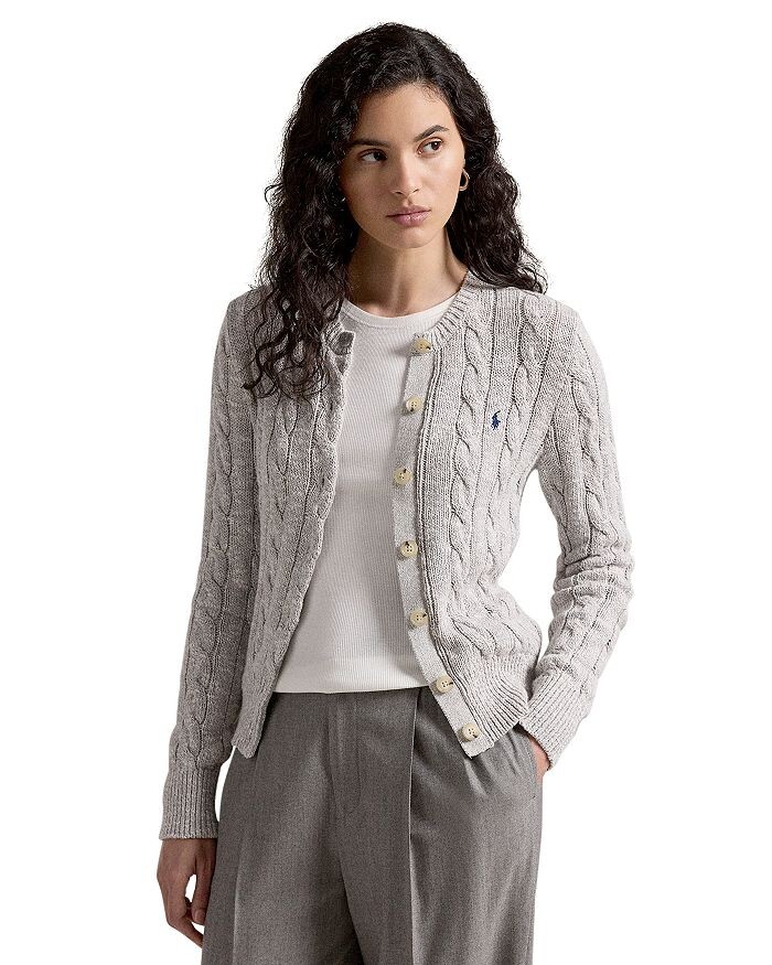

Хлопковый кардиган фактурной вязки Lauren Ralph Lauren, мультиколор