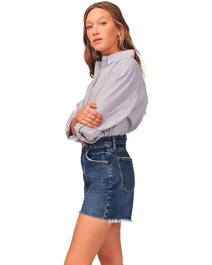 

Шорты Abercrombie & Fitch High-Rise Dad Shorts, цвет Dark