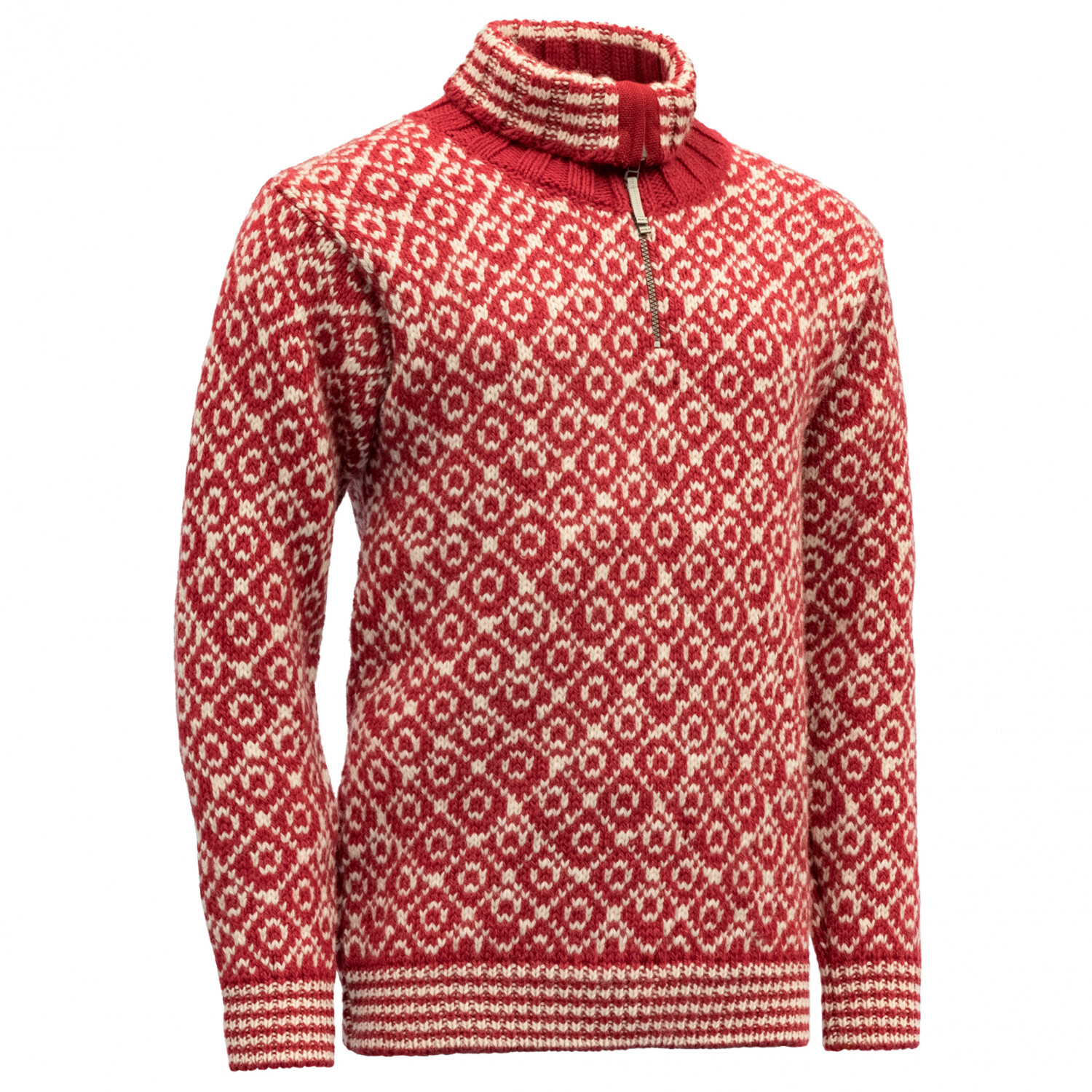 

Шерстяной свитер Devold Svalbard Zip Neck, цвет Hindberry/Offwhite