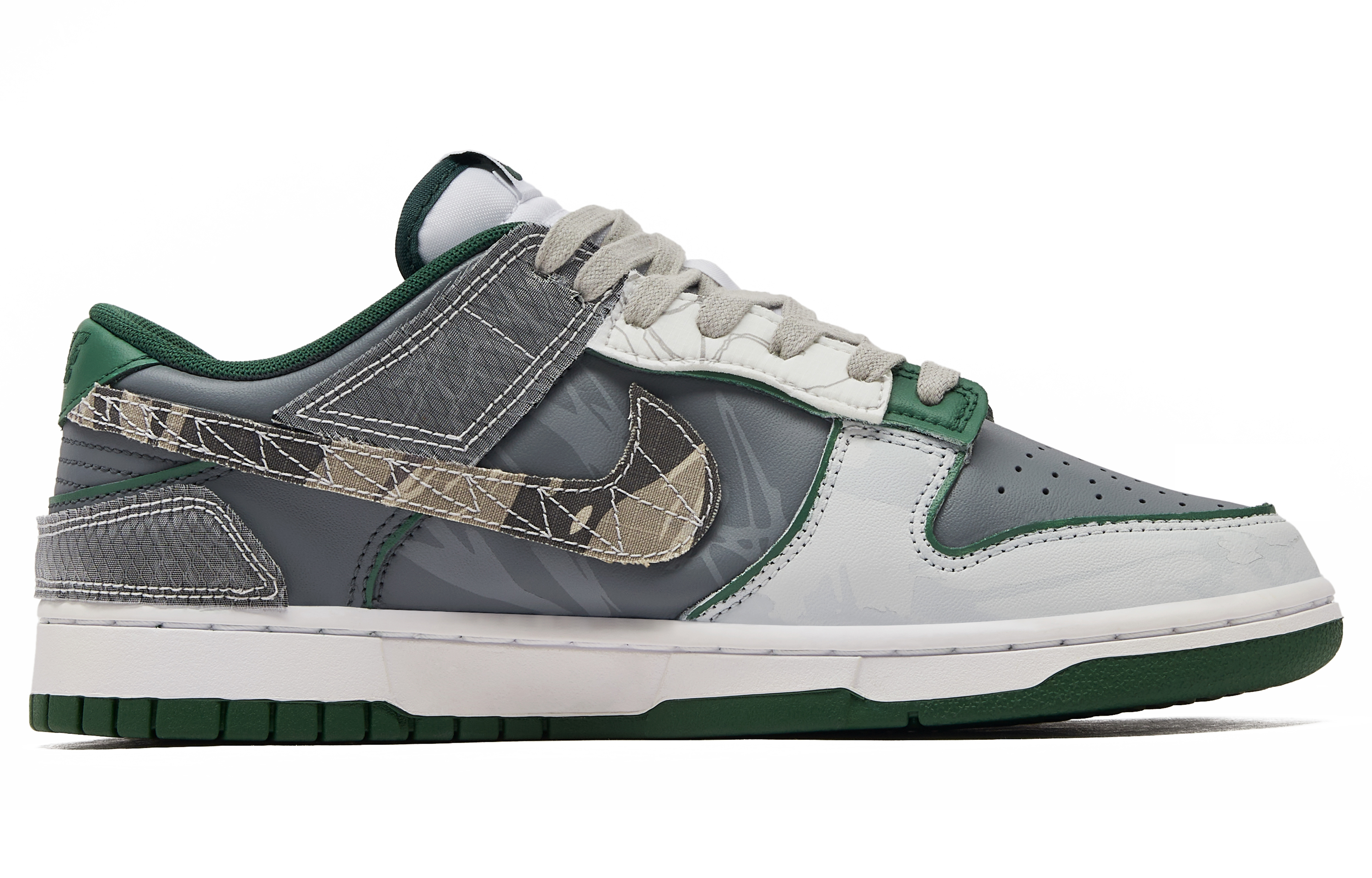 

Кроссовки Nike Dunk Skateboarding Shoes Unisex Low-top Grey-green-brown, коричневый