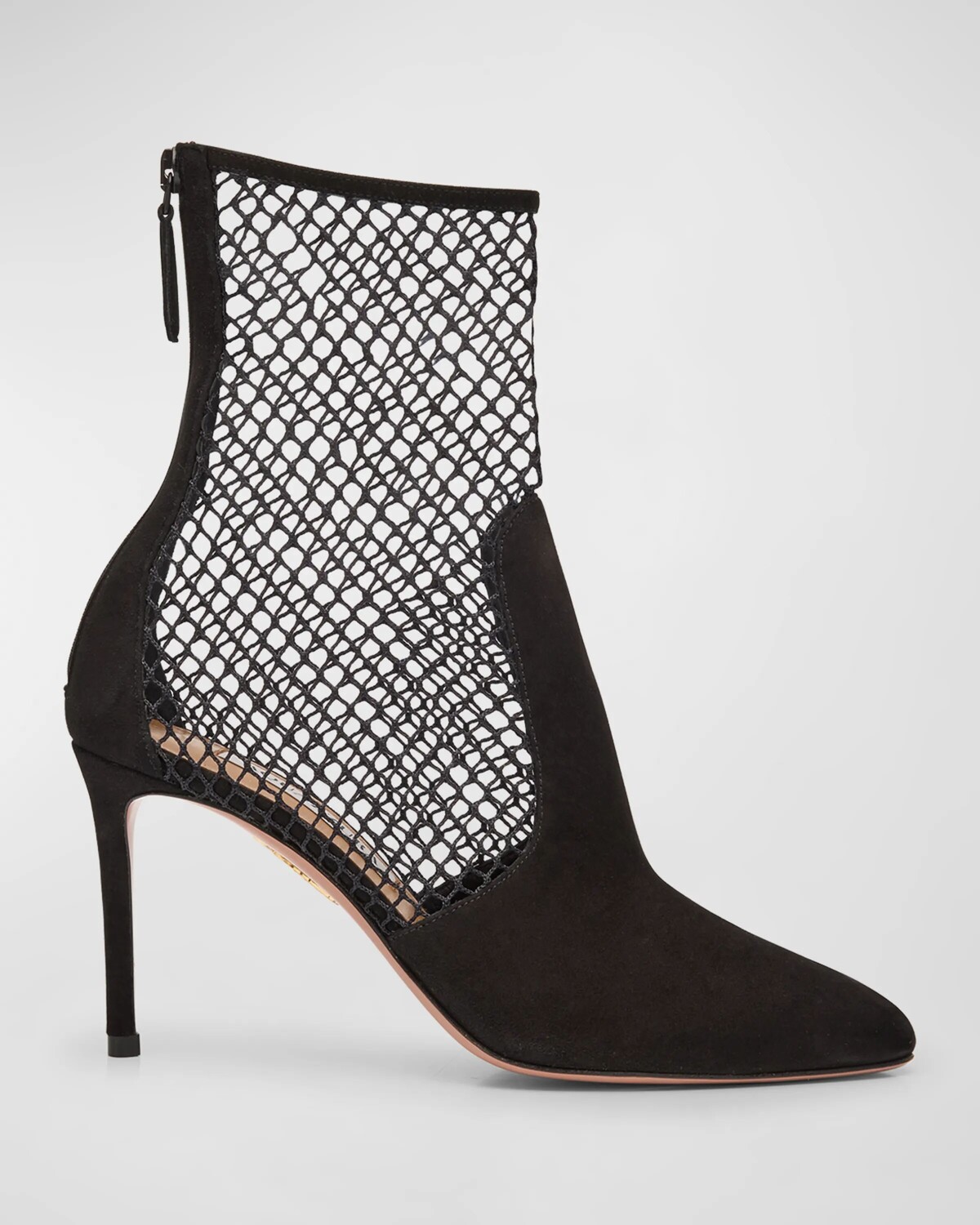 

Замшевые ботильоны Brera на шпильке из сетки Aquazzura, черный