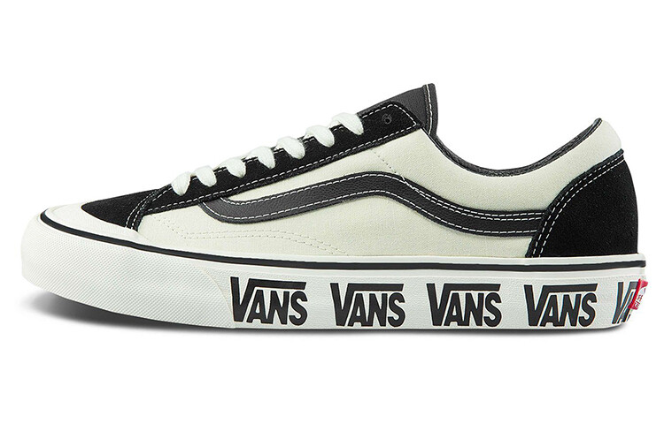 

Туфли для скейтбординга унисекс Vans Style 36 Бежевый Белый Черный
