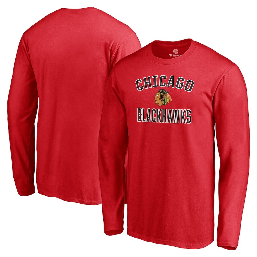 

Футболка с длинным рукавом Fanatics Branded Chicago Blackhawks, красный