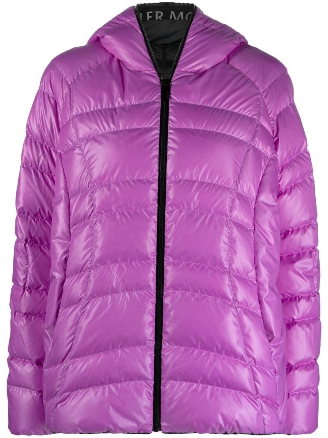 Стеганый пуховик с капюшоном Moncler, фиолетовый